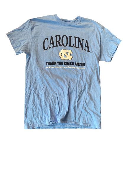 Zoe Redei North Carolina "Thank You Coach Anson" T-Shirt (Size L)