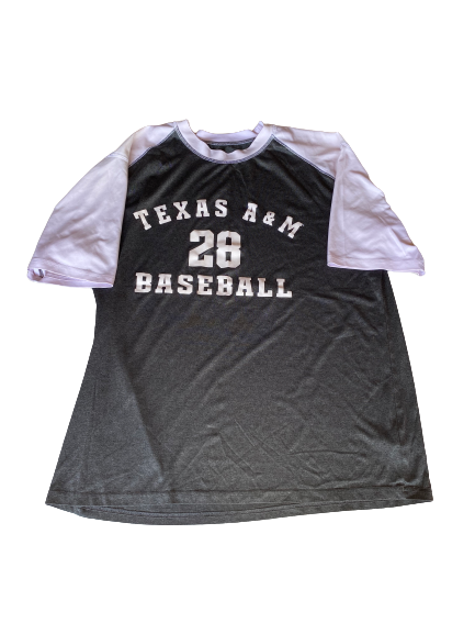 Mason Cole Texas A&M Baseball Team Issued T-Shirt with Number (Size L/XL)