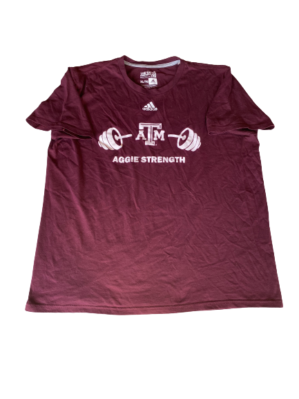Mason Cole Texas A&M Baseball Team Exclusive Strength T-Shirt with Number on Back (Size XL)