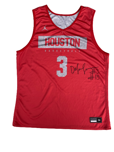 DeJon Jarreau Houston Basketball Player Exclusive SIGNED Reversible Practice Jersey (Size M)