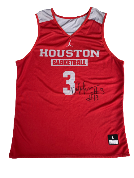 DeJon Jarreau Houston Basketball Player Exclusive SIGNED Reversible Practice Jersey (Size L)
