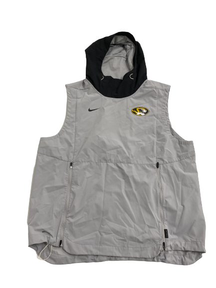 Sean Koetting Missouri Football Player-Exclusive Sleeveless Warm Up Hoodie (Size XL)