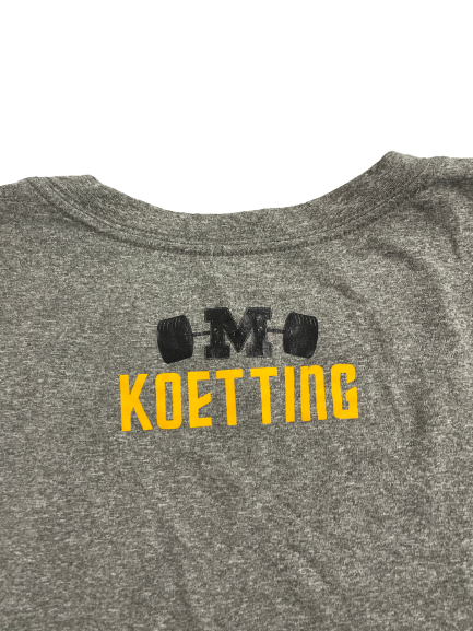 Sean Koetting Missouri Football Player-Exclusive Strength & Conditioning Tank With Name (Size XL)
