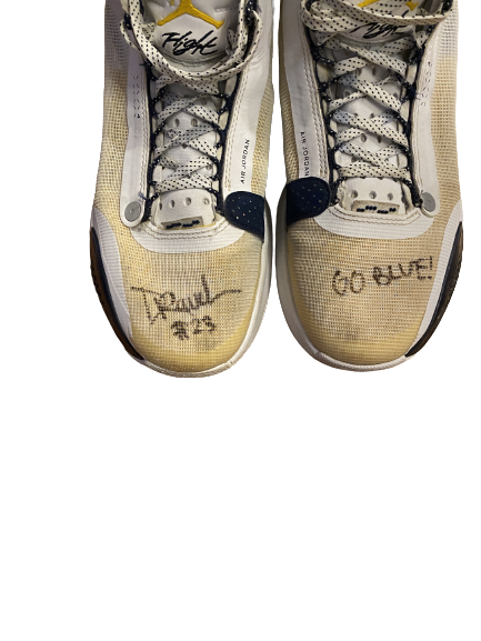 Danielle Rauch Michigan Basketball Signed Team Issued Shoes (Size 7.0 Men&