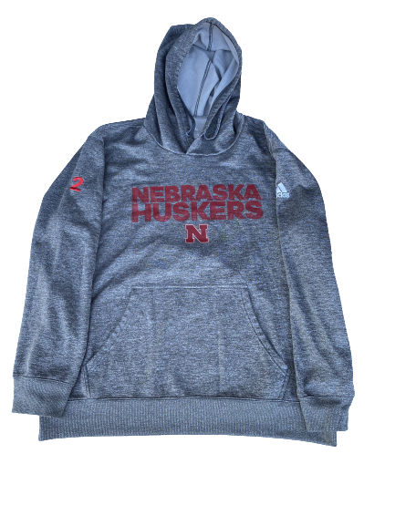 Tony Butler Nebraska Football Team Issued Sweatshirt with Number on Sleeve (Size XL)
