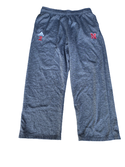 Tony Butler Nebraska Football Team Issued Sweatpants with Number (Size L)