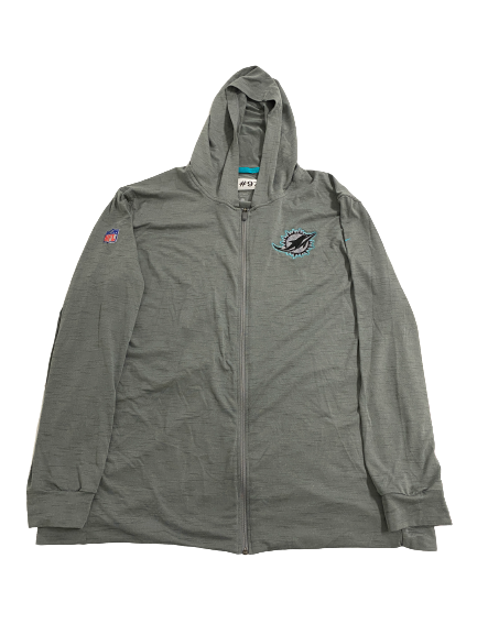 Jordan Williams Miami Dolphins Team Issued Zip-Up Jacket (Size XXL)