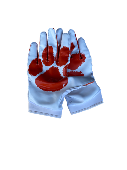 J.C. Chalk Clemson Football Player Exclusive Football Gloves (Size XXL)