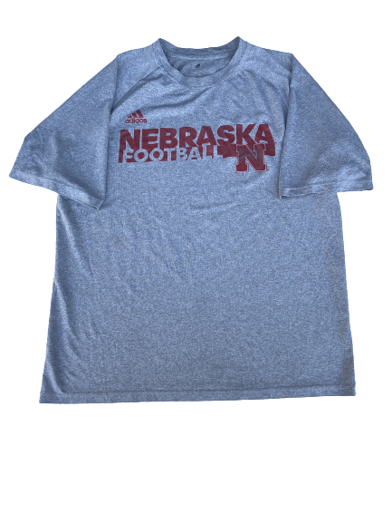 Tony Butler Nebraska Football Team Exclusive Workout Shirt with Patch on Back (Size L/XL)