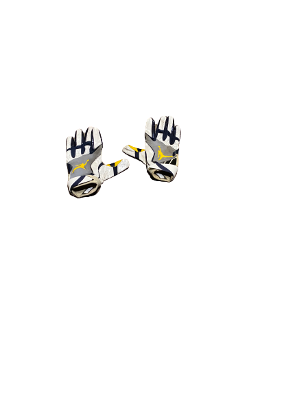 Keith Washington Michigan Football Game-Worn Gloves (Size L)