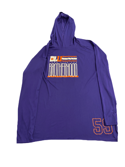 Jordan Williams Clemson Football Player-Exclusive Performance Hoodie With Number (Size XXXL)