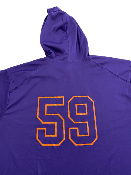 Jordan Williams Clemson Football Player-Exclusive Performance Hoodie With Number (Size XXXL)