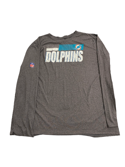 Jordan Williams Miami Dolphins Team Issued Long Sleeve Shirt (Size XXXL)