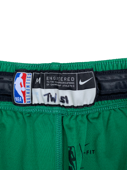 Tremont Waters Boston Celtics Team Exclusive Practice Shorts (Size M)