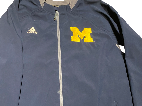 Harrison Wenson Michigan Adidas Zip-Up Jacket (Size XXL)