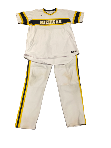 Harrison Wenson Michigan Baseball Game-Worn Uniform (Jersey, Pants, and Belt)
