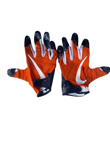 Josh Imatorbhebhe Illinois Football Practice-Worn Gloves (Size XXL)
