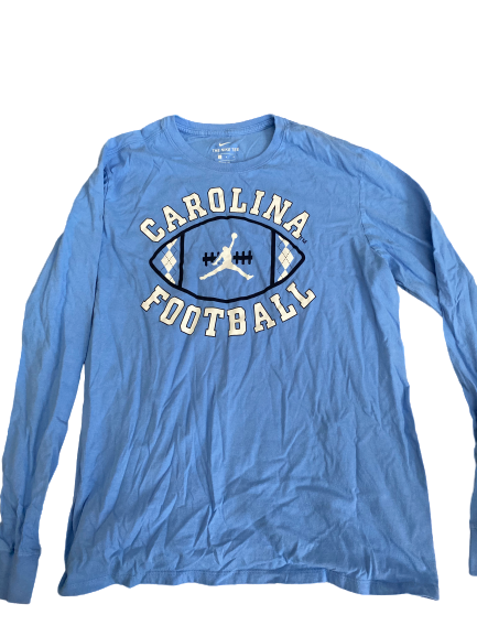 North Carolina Football Jordan Long Sleeve Shirt (Size L)