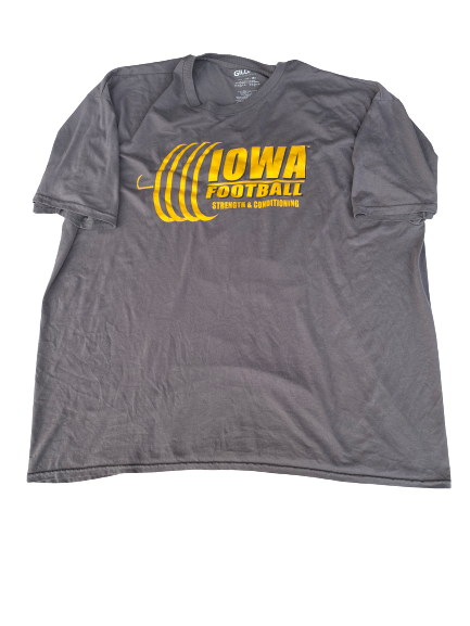 Daviyon Nixon Iowa Football Strength & Conditioning Player-Exclusive T-Shirt (Size XXL)