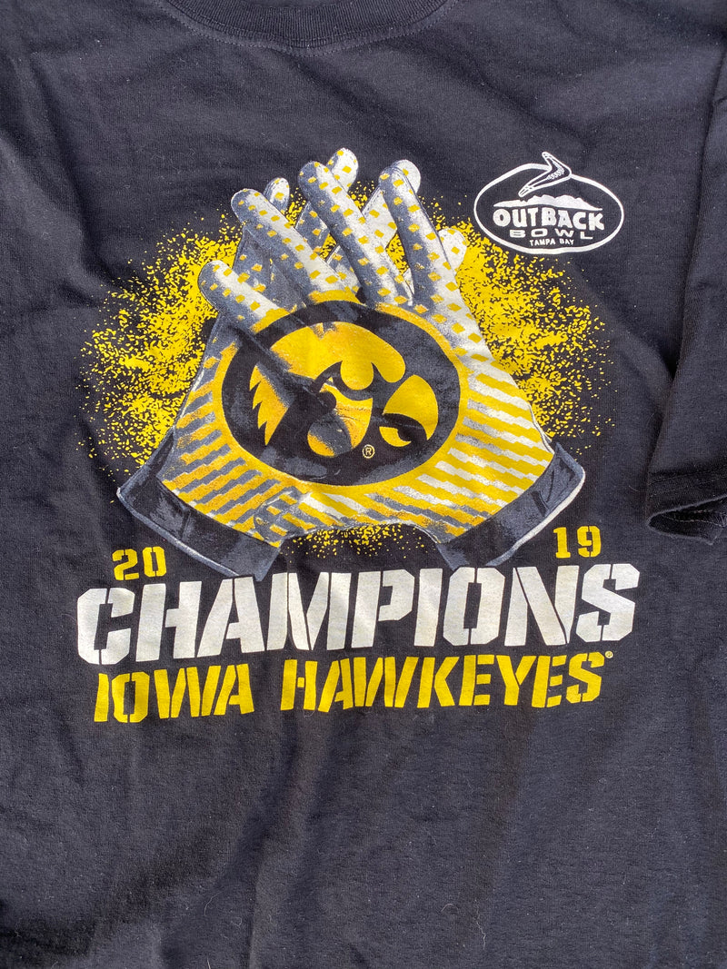 Daviyon Nixon Iowa Football 2019 Outback Bowl Champions T-Shirt (Size XXXL)