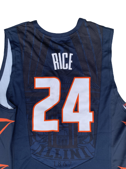 Rayvonte Rice Illinois 2014-2015 Game Worn Jersey (Photo Matched)
