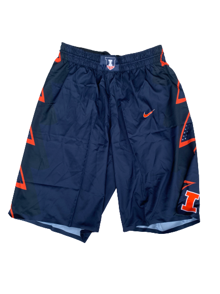 Rayvonte Rice Illinois 2014-2015 Game Worn Shorts (Size 40)
