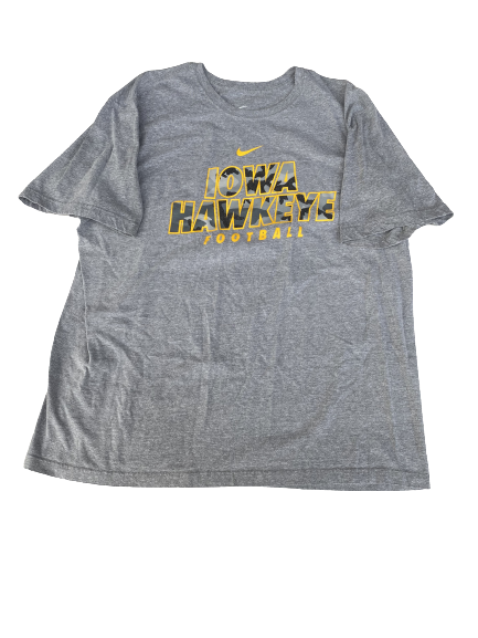 Daviyon Nixon Iowa Football Player-Exclusive Nike T-Shirt (Size XXL)