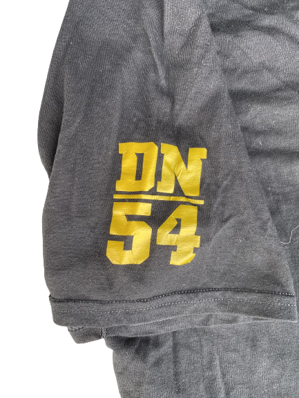 Daviyon Nixon Iowa Football "Break The Rock" Player-Exclusive T-Shirt With Initials and Number on Sleeve (Size XXXL)
