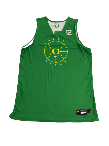 Eric Williams Jr. Oregon Basketball Player-Exclusive Practice Jersey (Size L Length +2)