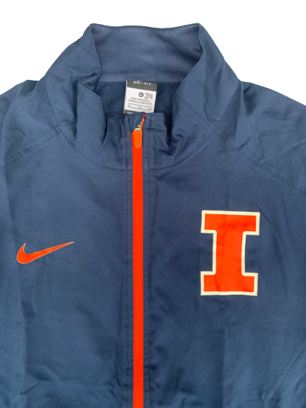 Rayvonte Rice Illinois Team Issued Full-Zip Jacket (Size XL)