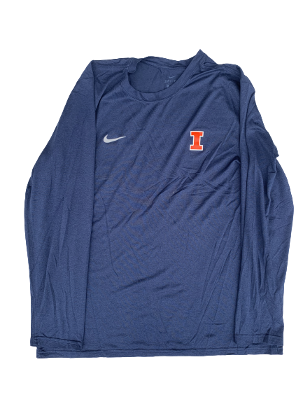 Rayvonte Rice Illinois Team Issued Long Sleeve Shirt (Size XL)