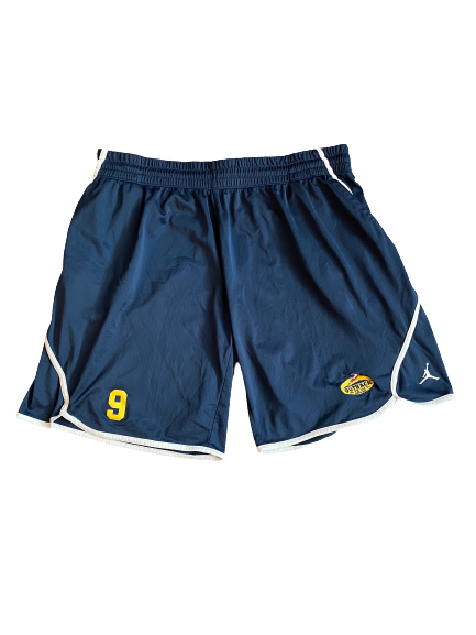 Mike McCray Michigan Jordan Player-Exclusive 2018 Outback Shorts With Number (Size XL)