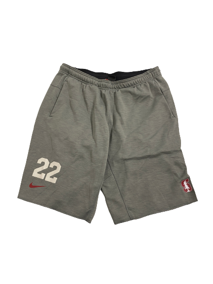 Obi Eboh Stanford Football Player-Exclusive Sweat Shorts With Number (Size L)