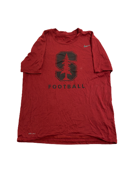 Obi Eboh Stanford Football Player-Exclusive T-Shirt With Number on Back (Size L)