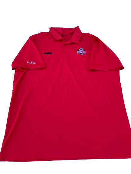 Brady Taylor Ohio State Football Team Issued Polo Shirt (Size XXL)