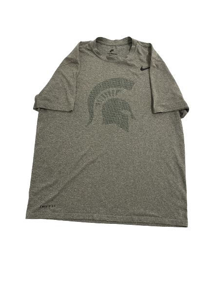 Jayden Reed Michigan State Football Player-Exclusive "Spartan Strength" T-Shirt With Number (Size L)
