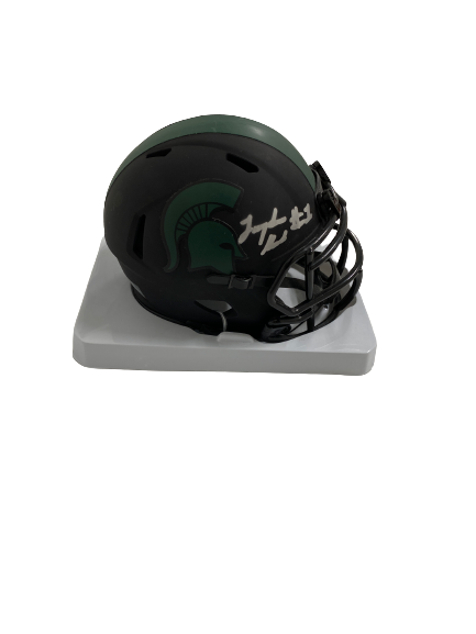 Jayden Reed Michigan State Football Signed Mini Helmet