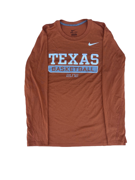 Charli Collier Texas Basketball Team Issued Long Sleeve Workout Shirt (Size L)