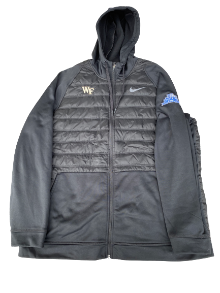 Carlos Basham Jr. Wake Forest Player Exclusive 2019 Pinstripe Bowl Coat (Size XXL)