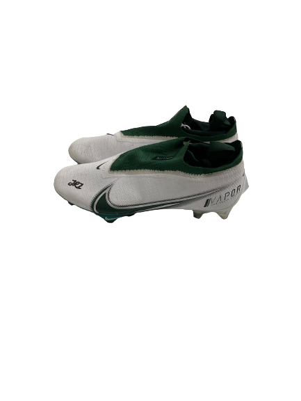 Jayden Reed Michigan State Football Signed Practice-Worn Cleats (Size 11)