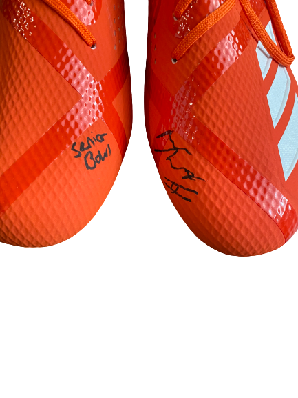 Mike McCray Michigan SIGNED Senior Bowl Adidas Cleats