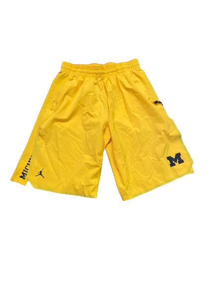Hailey Brown Michigan Basketball Team Issued Shorts (Size L)