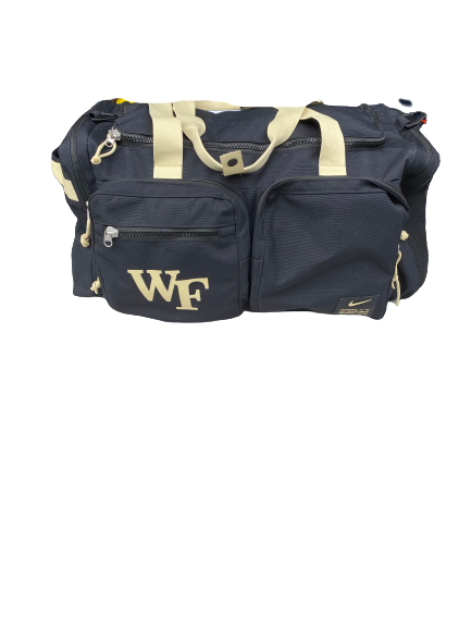 Carlos Basham Jr. Wake Forest Player Exclusive Travel Duffel Bag with Number