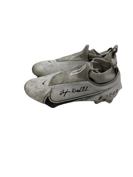 Jayden Reed Michigan State Football Signed Game-Worn VS. PENN STATE Cleats (Size 10)