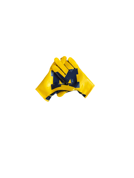 Mike McCray Michigan Jordan Football Gloves (Size M)