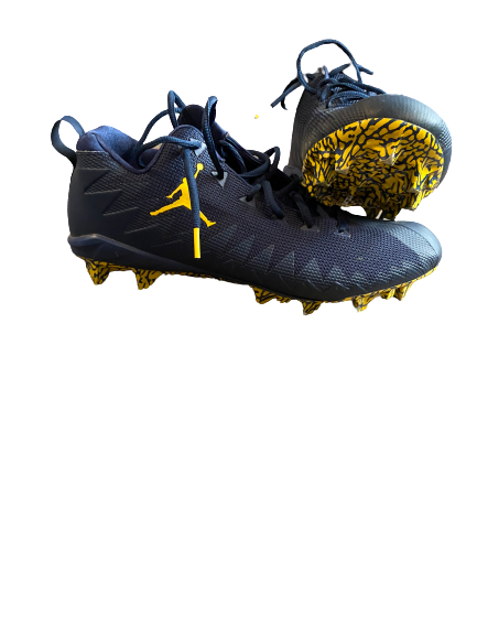 Mike McCray Michigan Player-Exclusive Jordan Cleats (Size 12)