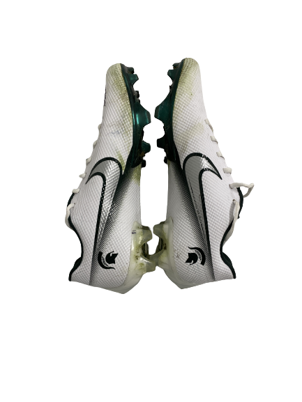 Jayden Reed Michigan State Football Signed Game-Worn VS. NORTHWESTERN Cleats (Size 10.5)