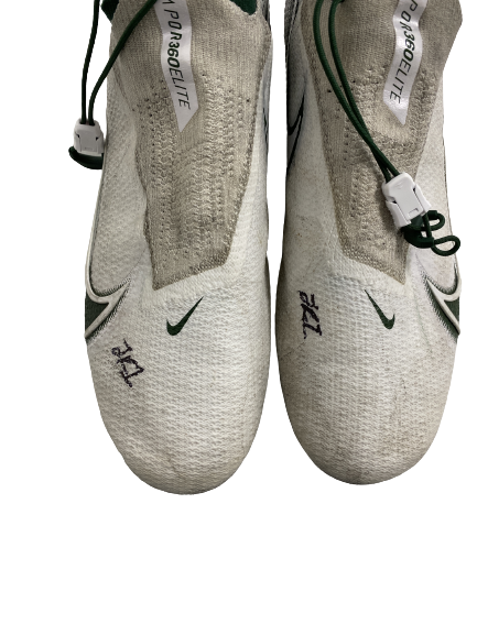 Jayden Reed Michigan State Football Signed Practice-Worn Cleats (Size 11)
