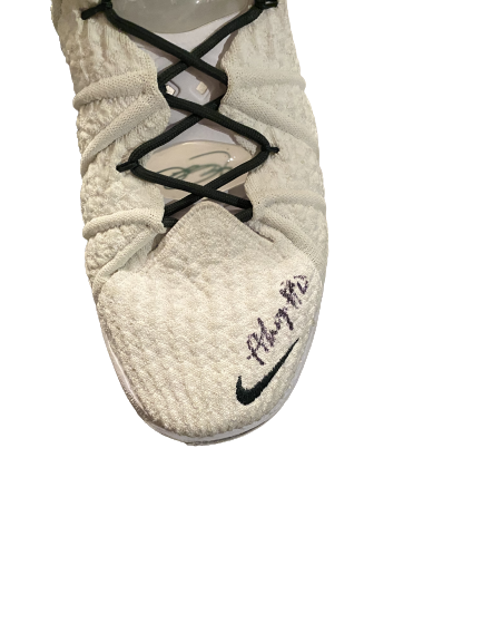 Aaron Henry Michigan State Basketball Player Exclusive Signed Game Worn Shoes (Size 15) - Photo Matched