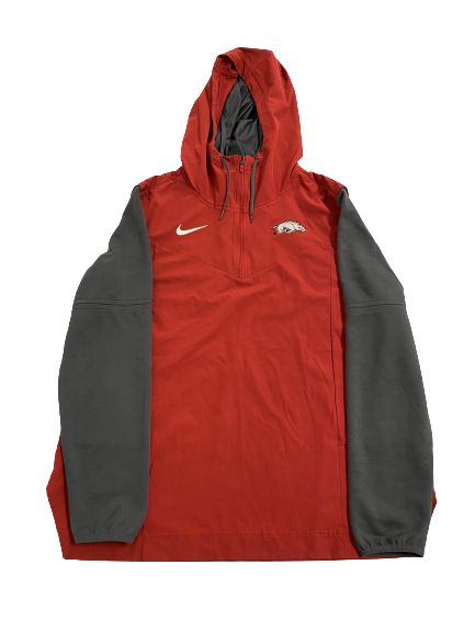 James Jointer Arkansas Football Team-Issued 1/4 Zip Jacket (Size L)